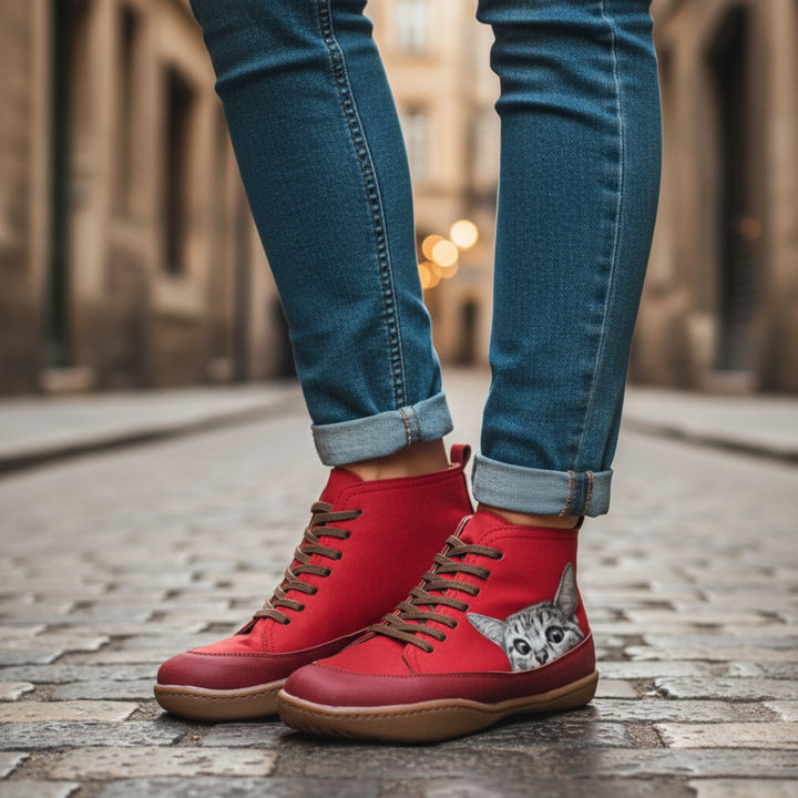 Damen Orthopädische Katzen-Sneaker High-Top | Vestea