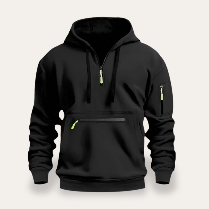 Herren Hoodie mit Reißverschluss Taschen | Vestea