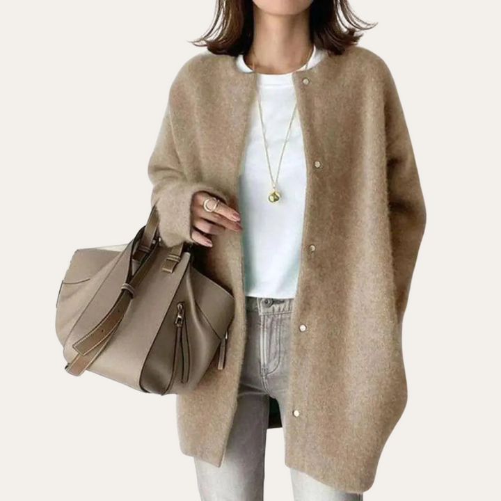 Damen Woll- und Mohair-Strickweste | Vestea