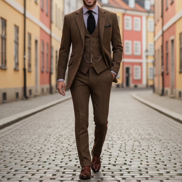 Herrenanzug – 3-teiliger Slim-Fit-Anzug für formelle Anlässe | Vestea