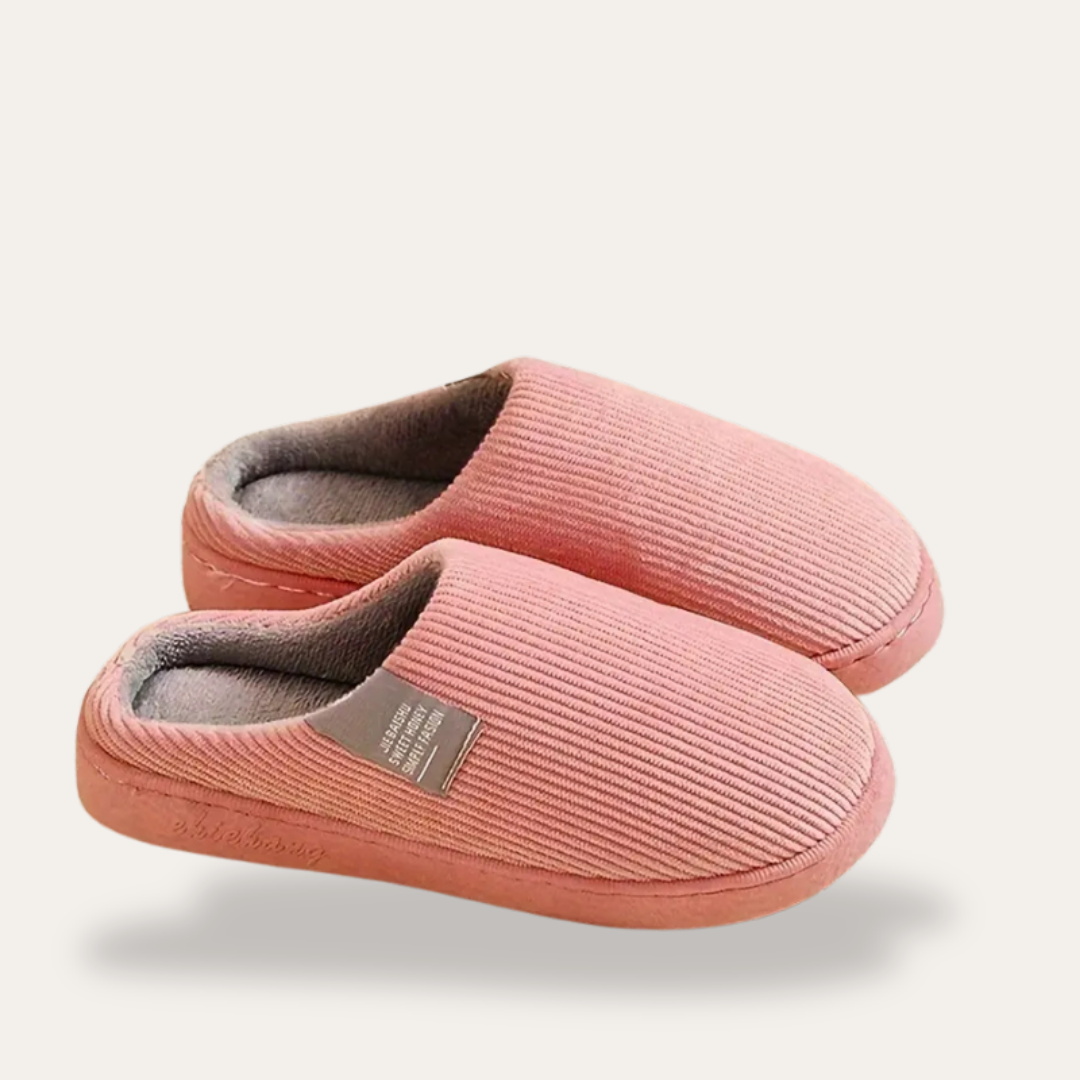 Orthopädische Hausschuhe mit Ripp-Design für Damen | Vestea