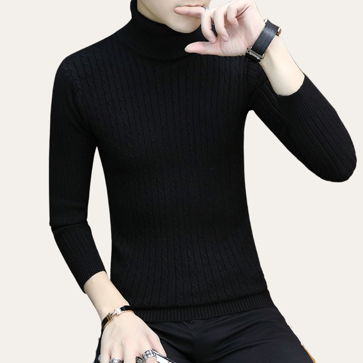 Herren Rollkragenpullover Strick Slim Fit | Vestea