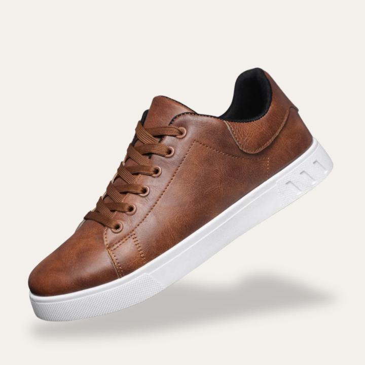 Herren Sneaker orthopädische bequem mit Schnürung aus Kunstleder | Vestea