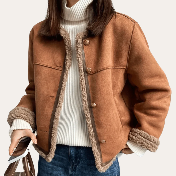 Damen Winterjacke Gefüttert Kunstpelz Kurzjacke | Vestea