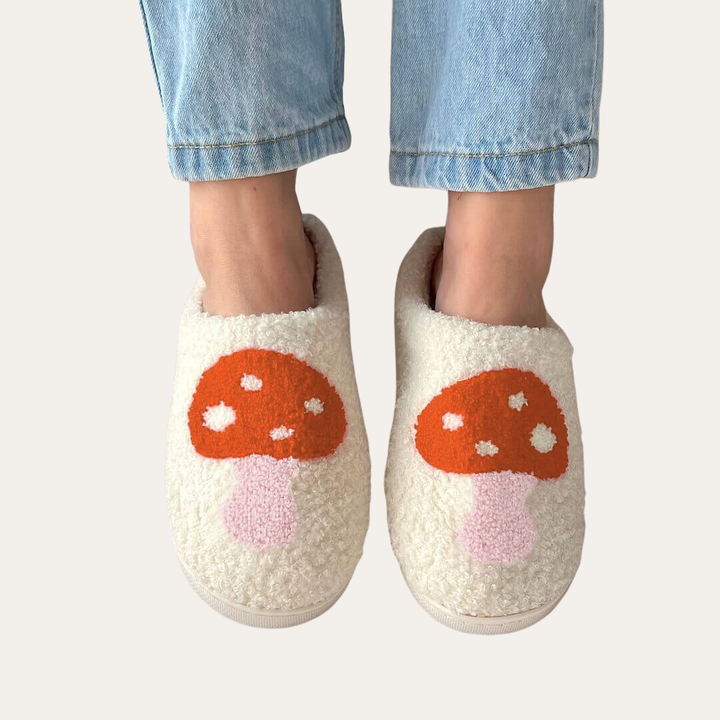 Orthopädische Damen Hausschuhe mit Pilzmuster | Vestea
