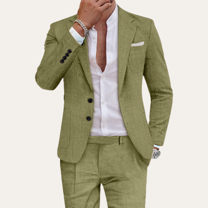 Herren Anzug Zweiteiler Slim Fit Sakko Hose | Vestea
