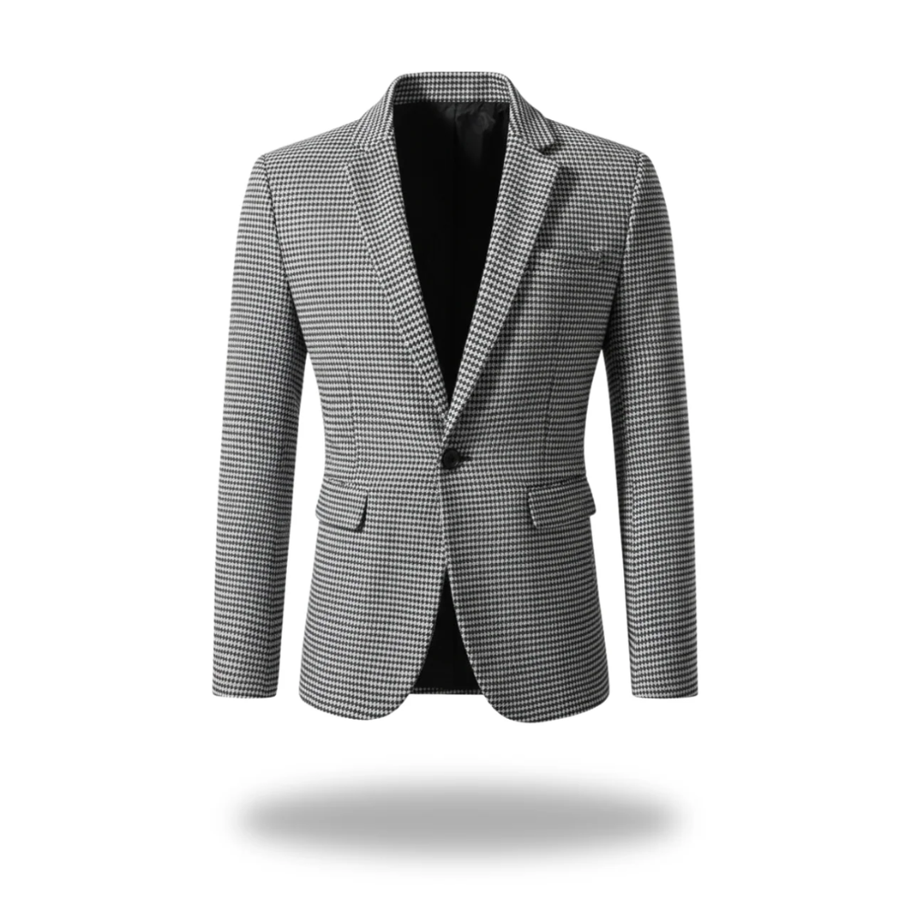 Blazer para hombre estructurado entallado de manga larga