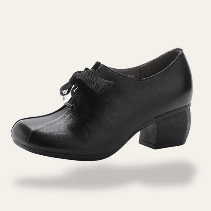 Orthopädische Pumps mit Schleife und Blockabsatz für Damen | Vestea