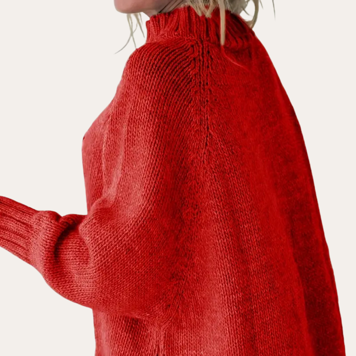 Strickpullover mit Zopfmuster für Damen | Vestea