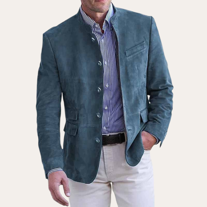 Herren Freizeit Blazer Stehkragen Jacke | Vestea