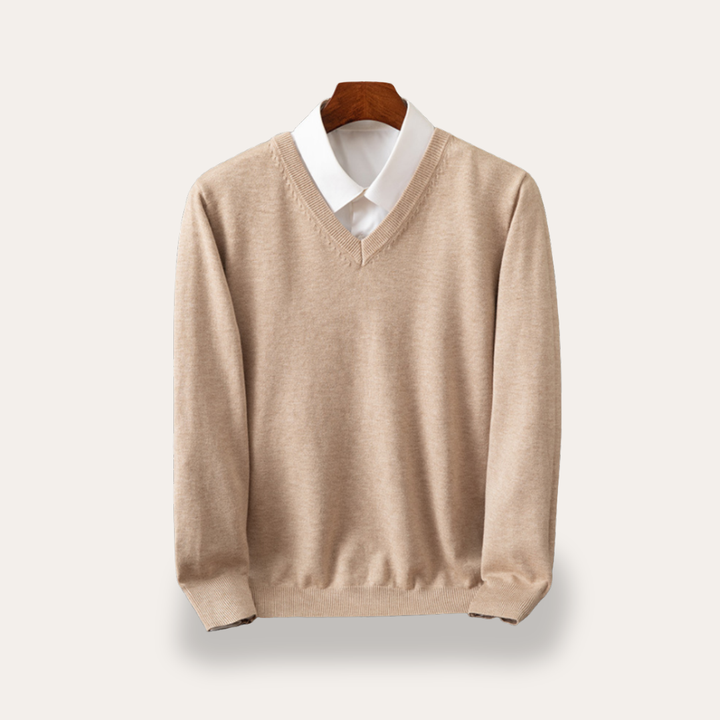Herren Strickpullover V-Ausschnitt Komfort Freizeit | Vestea