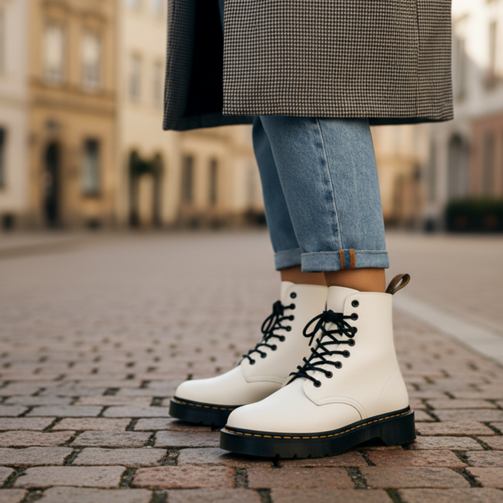 Orthopädische Damen Schnürstiefel mit Profilsohle | Vestea