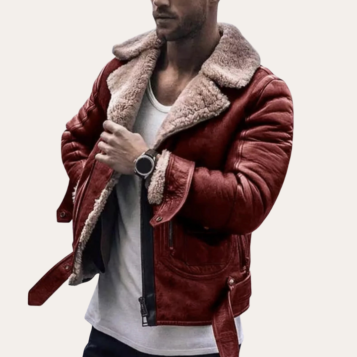 Herren Winterjacke mit Fellkragen Warm Gefüttert Jacke | Vestea