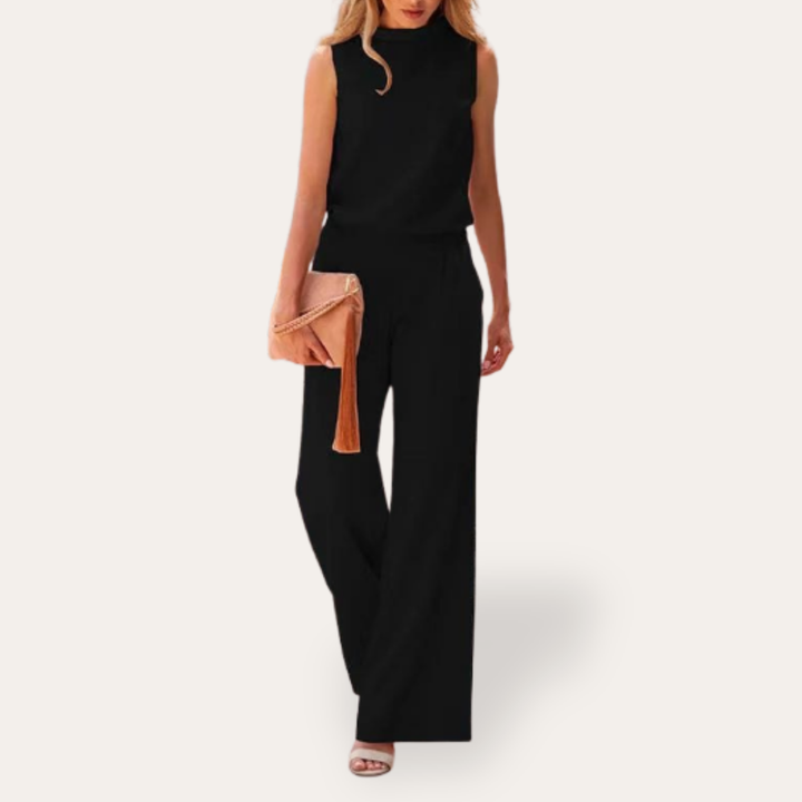 Damen Overall Elegantes Jumpsuit Ärmellos Weites Bein Sommer | Vestea