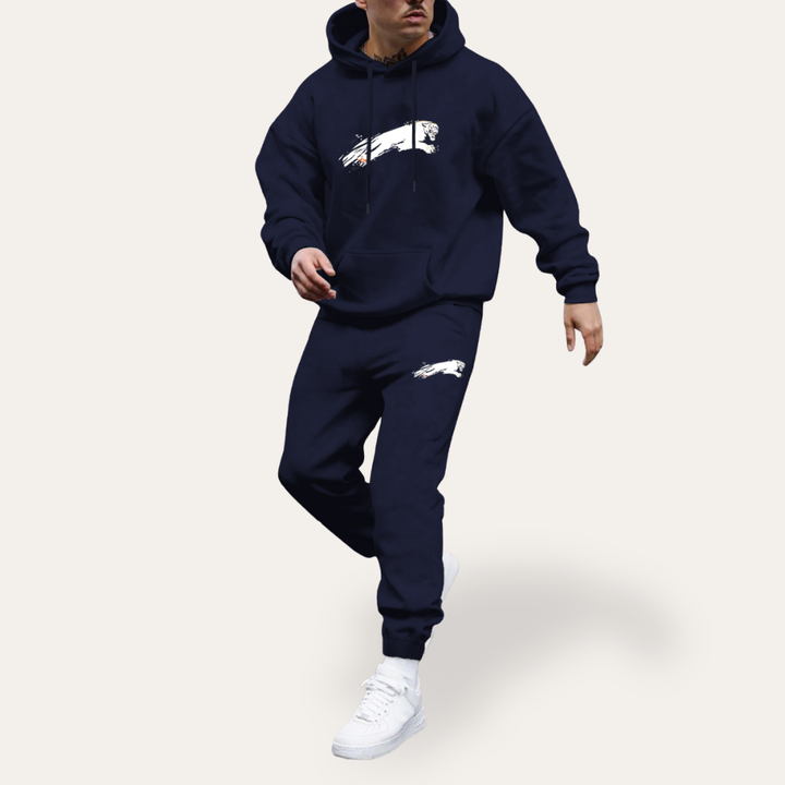 Herren Jogginganzug Zweiteiler mit Hoodie Sport Freizeit Set | Vestea
