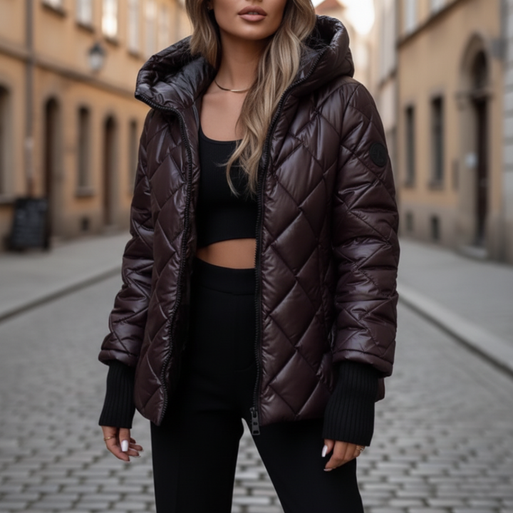 Damen Steppjacke mit Kapuze | Vestea