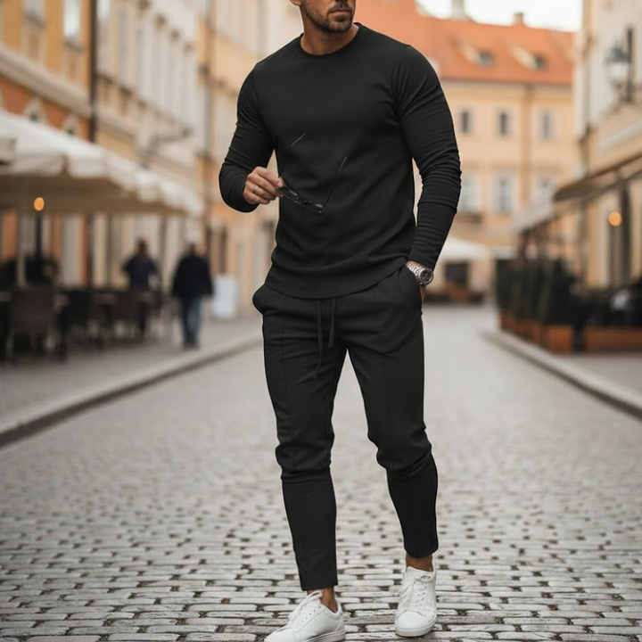 Conjunto de ropa casual para hombre tela de poliéster cintura elástica ropa de otoño