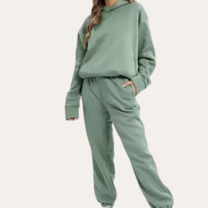 Damen Trainingsanzug Zweiteiler Hoodie Jogginganzug Baumwolle Freizeit | Vestea