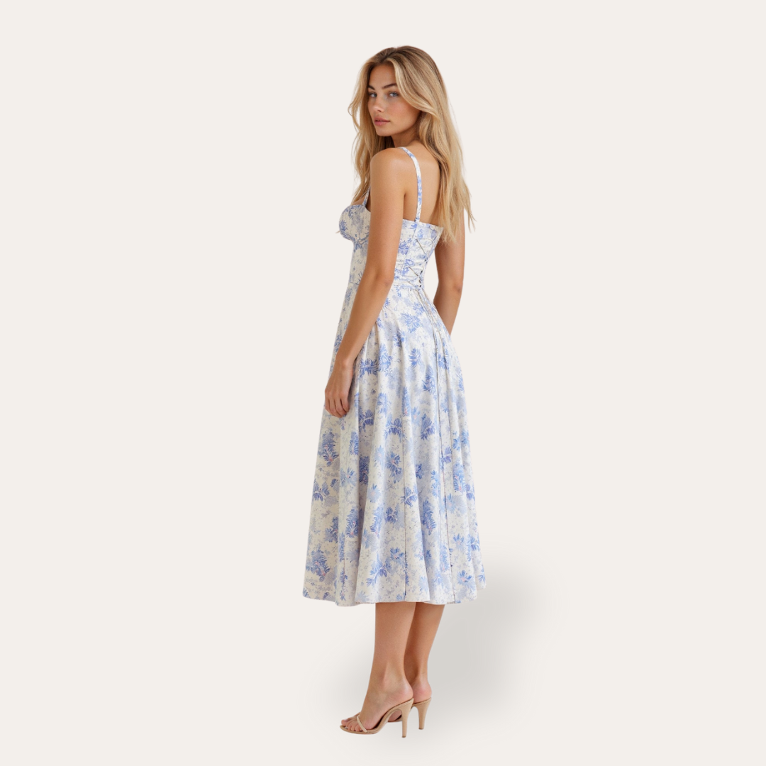 Damen Midi Kleid aus Viskose | Vestea