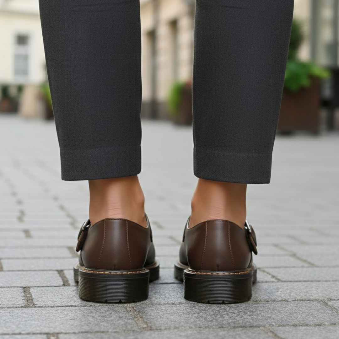 Chaussures à brides pour femmes Fermeture à boucle Semelle rembourrée