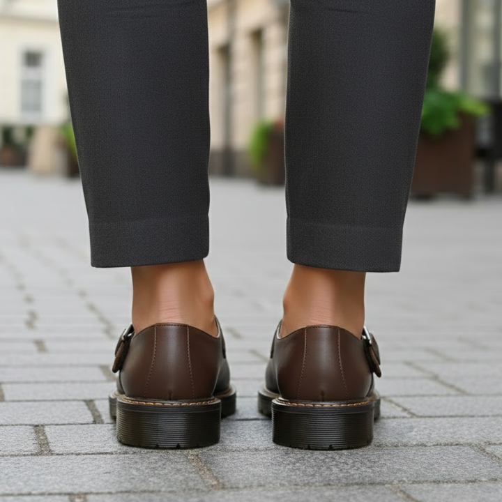 Chaussures à brides pour femmes Fermeture à boucle Semelle rembourrée