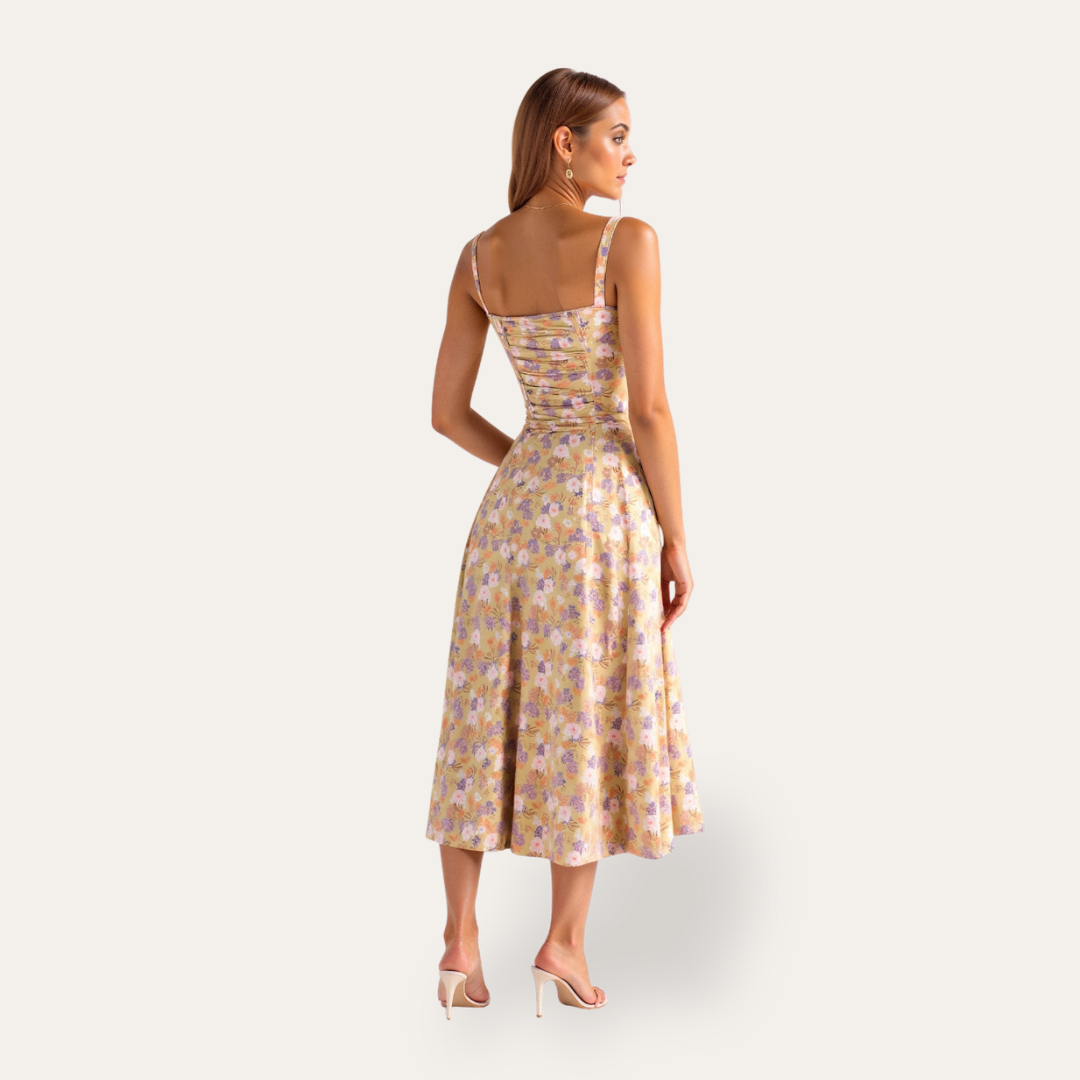 Damen Midi Kleid aus Viskose | Vestea