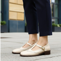 Women Strap Shoes Buckle Closure Cushioned Sole