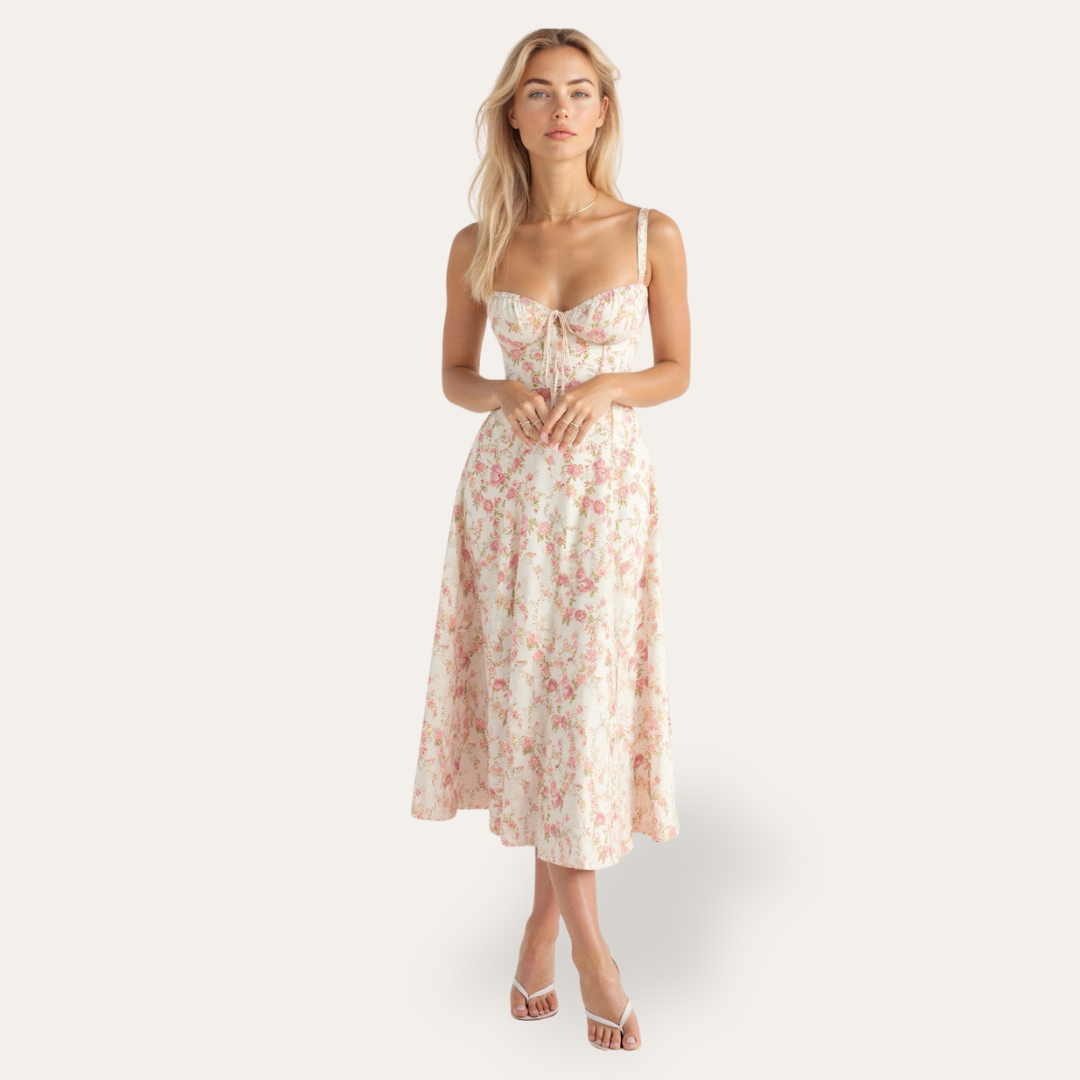 Damen Midi Kleid aus Viskose | Vestea