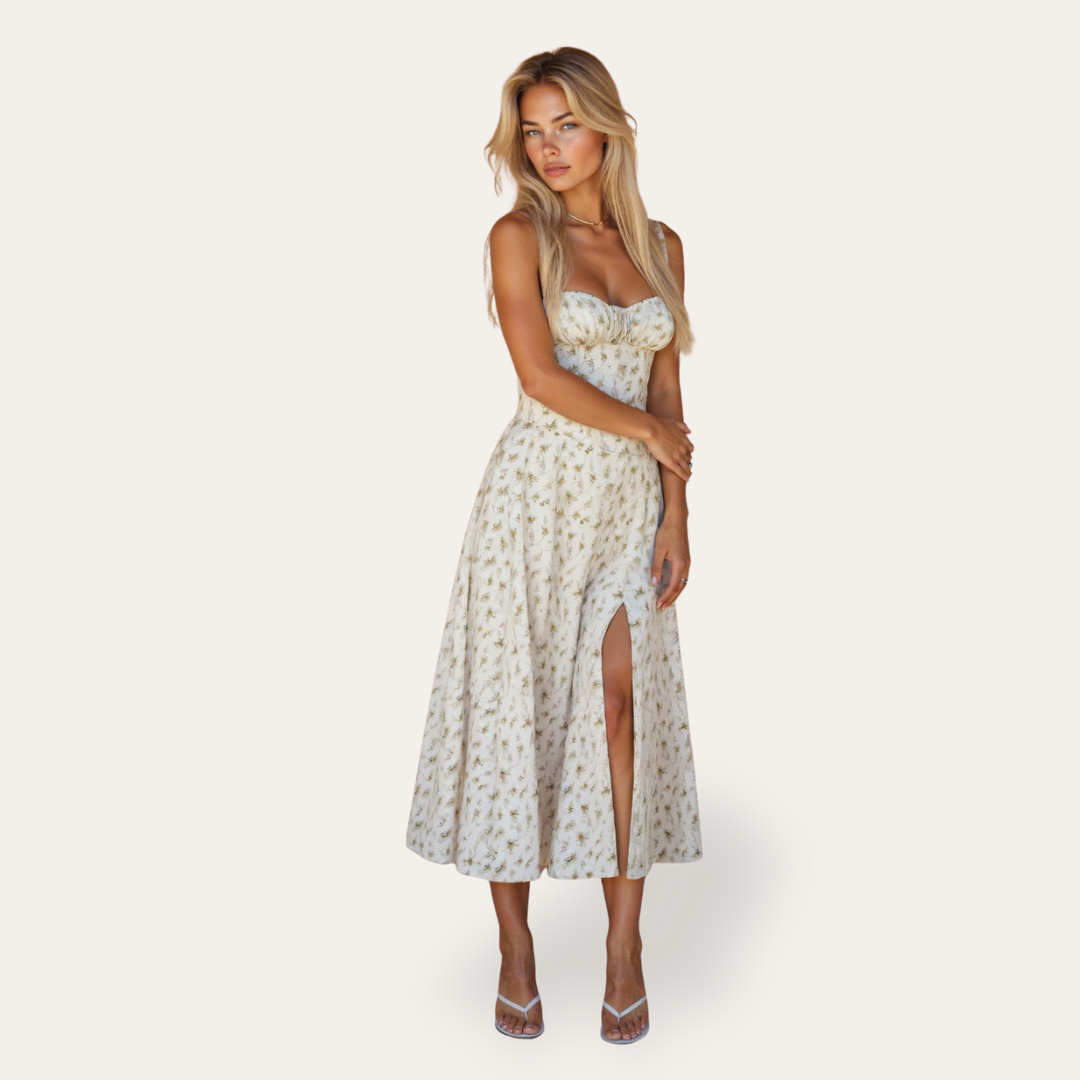 Damen Midi Kleid aus Viskose | Vestea
