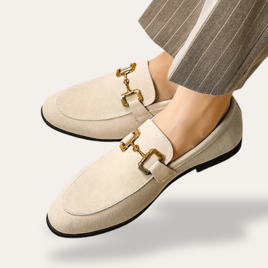 Herren Orthopädische Loafer mit Goldschnalle | Vestea