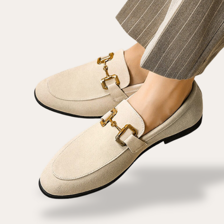 Herren Orthopädische Loafer mit Goldschnalle | Vestea
