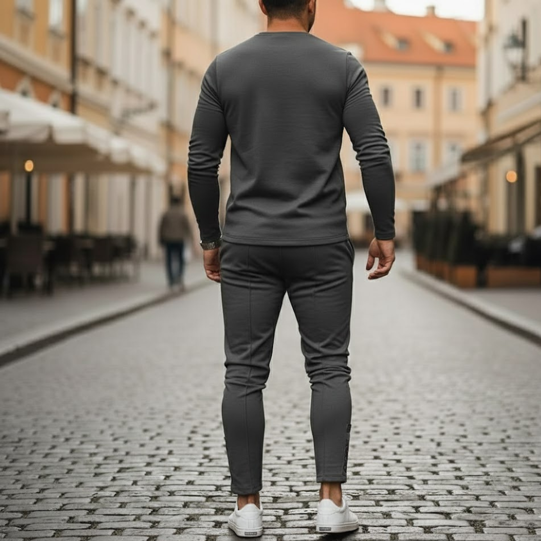 Conjunto de ropa casual para hombre tela de poliéster cintura elástica ropa de otoño