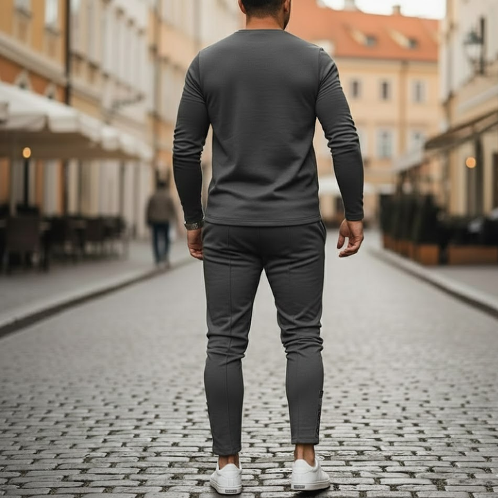 Conjunto de ropa casual para hombre tela de poliéster cintura elástica ropa de otoño