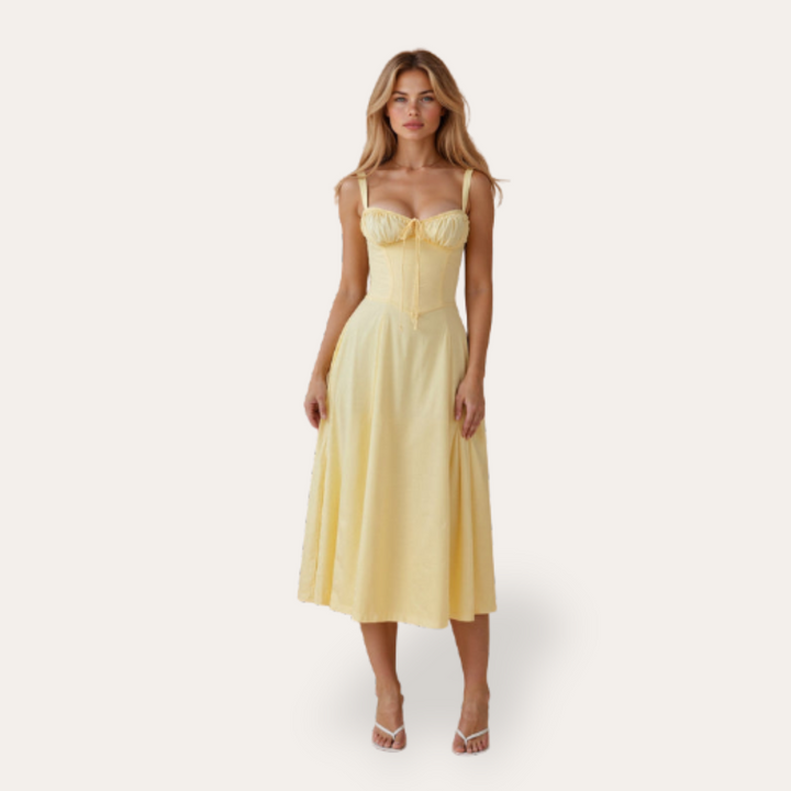Damen Midi Kleid aus Viskose | Vestea