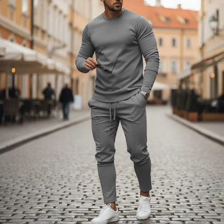 Conjunto de ropa casual para hombre tela de poliéster cintura elástica ropa de otoño