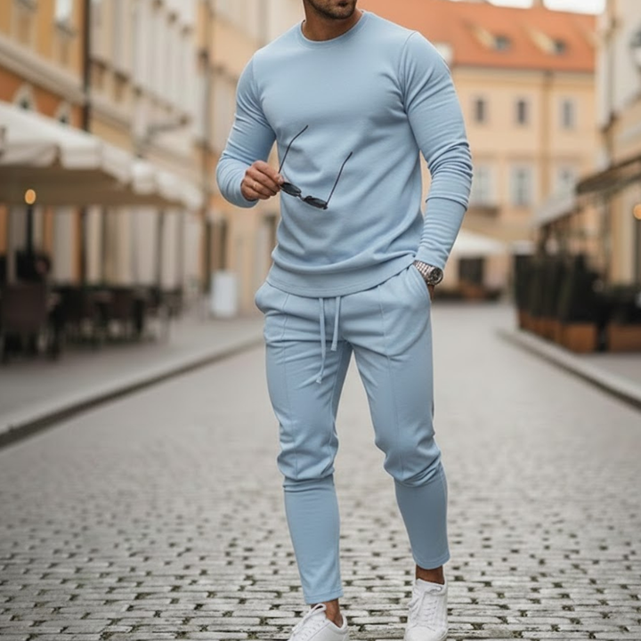 Conjunto de ropa casual para hombre tela de poliéster cintura elástica ropa de otoño