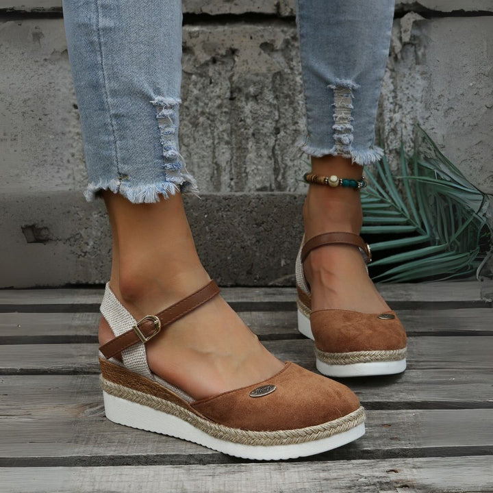 Damen Wildleder Espadrille Orthopädische Sandalen | Vestea