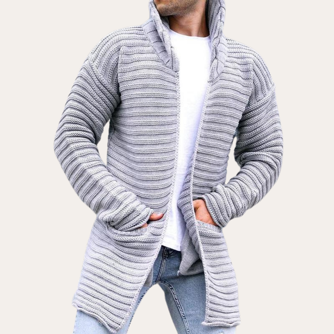 Herren Strickjacke Langarm Offene Freizeit Cardigan | Vestea