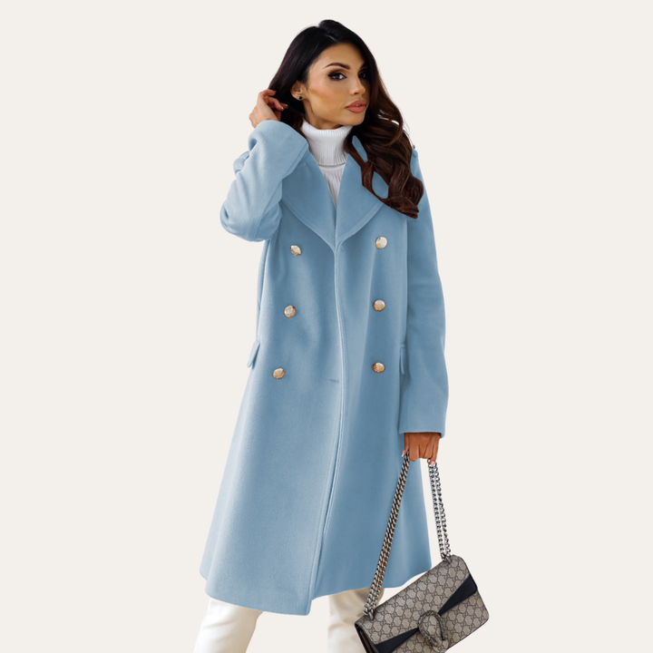 Damen Mantel Elegant Zweireiher Wintermode | Vestea