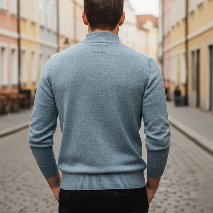 Herren Feinstrick Pullover mit Stehkragen | Vestea