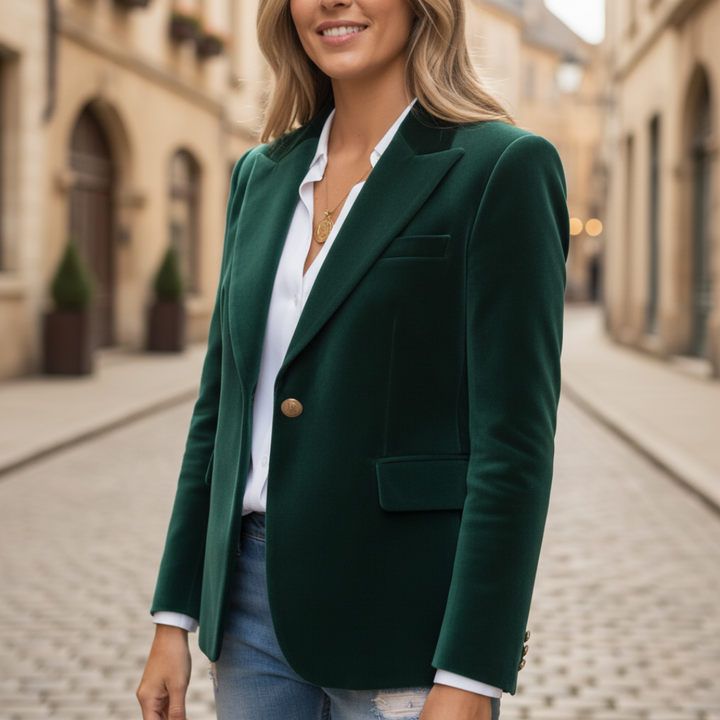 Samtblazer für Damen im klassischen Schnitt für Herbst/Winter | Vestea