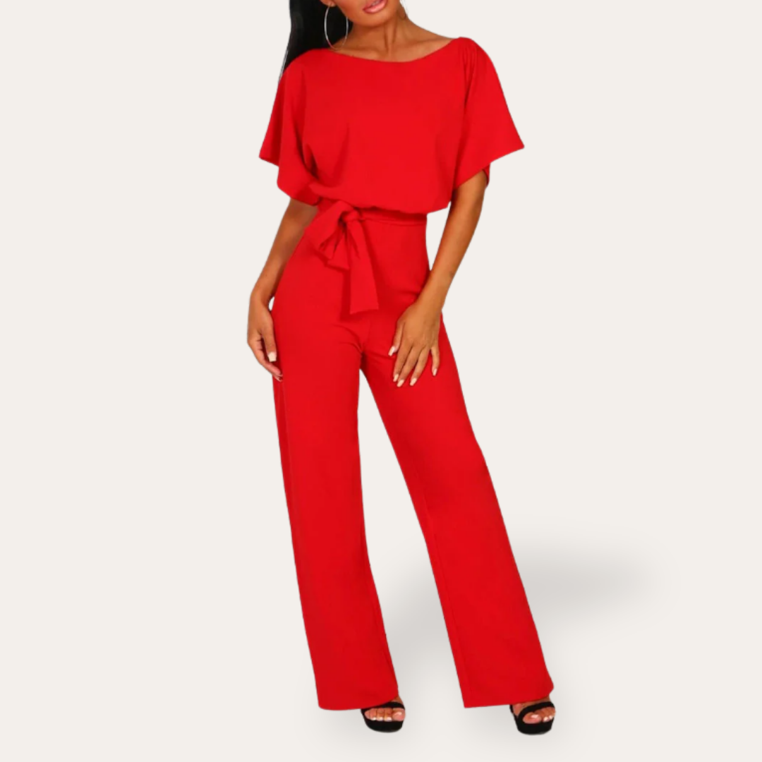 Damen Jumpsuit Elegant mit Gürtel aus Viskose | Vestea