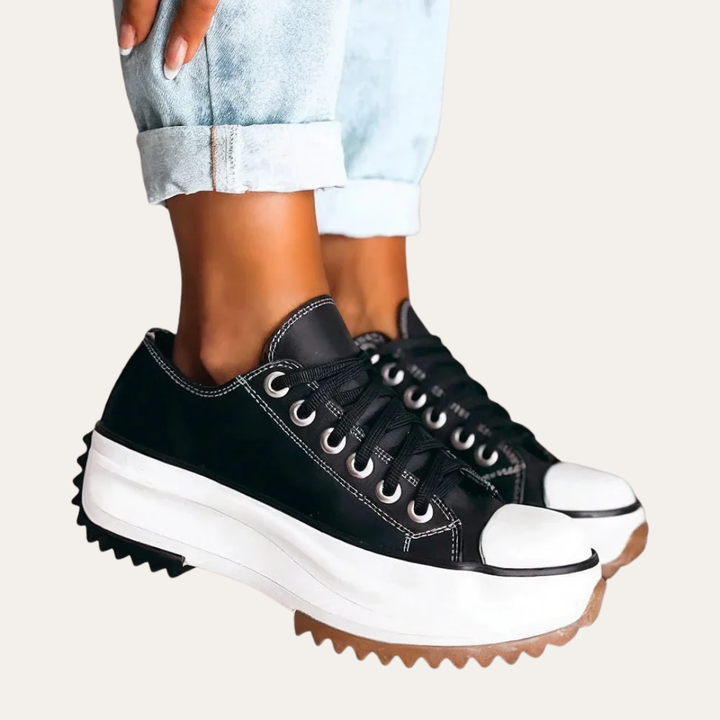 Sneaker Orthopedico Plateausohle Leder Damen Schuhe Komfort | Vestea