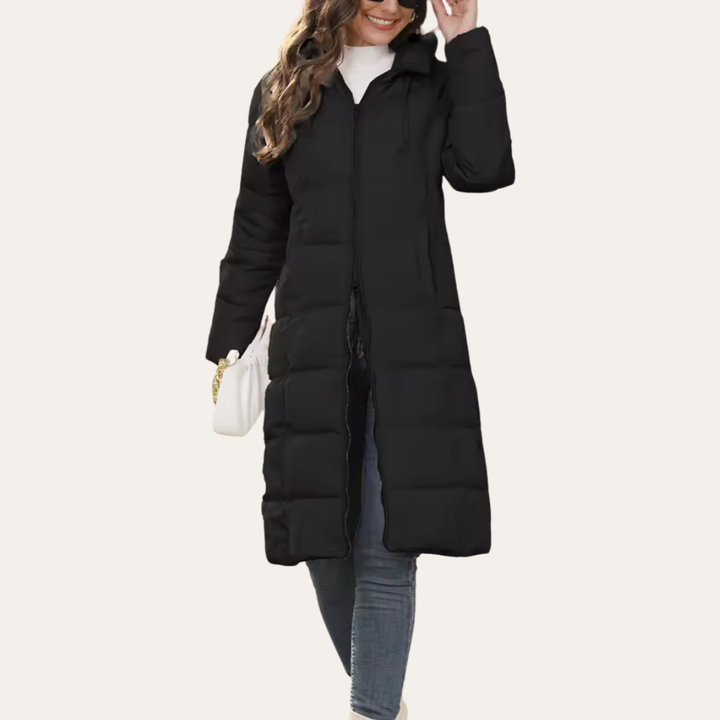 Damen Wintermantel Lang Steppjacke Gefüttert | Vestea