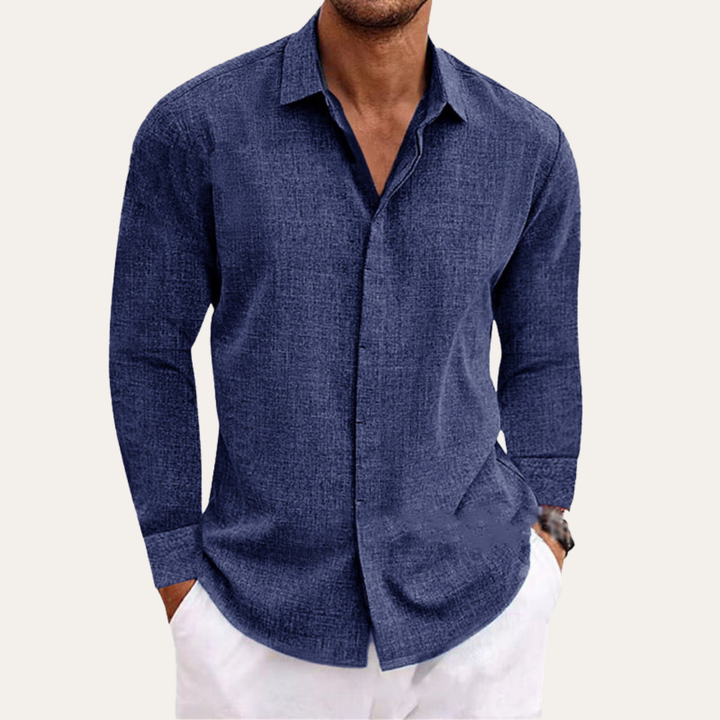 Herren Hemd Langarm Slim Fit Business Freizeithemd | Vestea