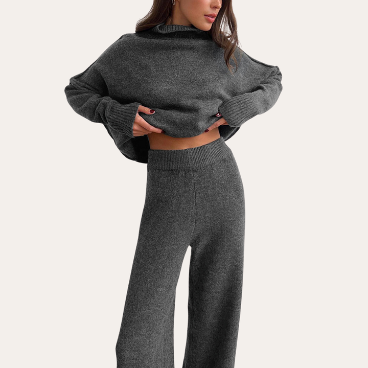 Damen Strickpullover Rollkragen Oversize Langarm | Vestea