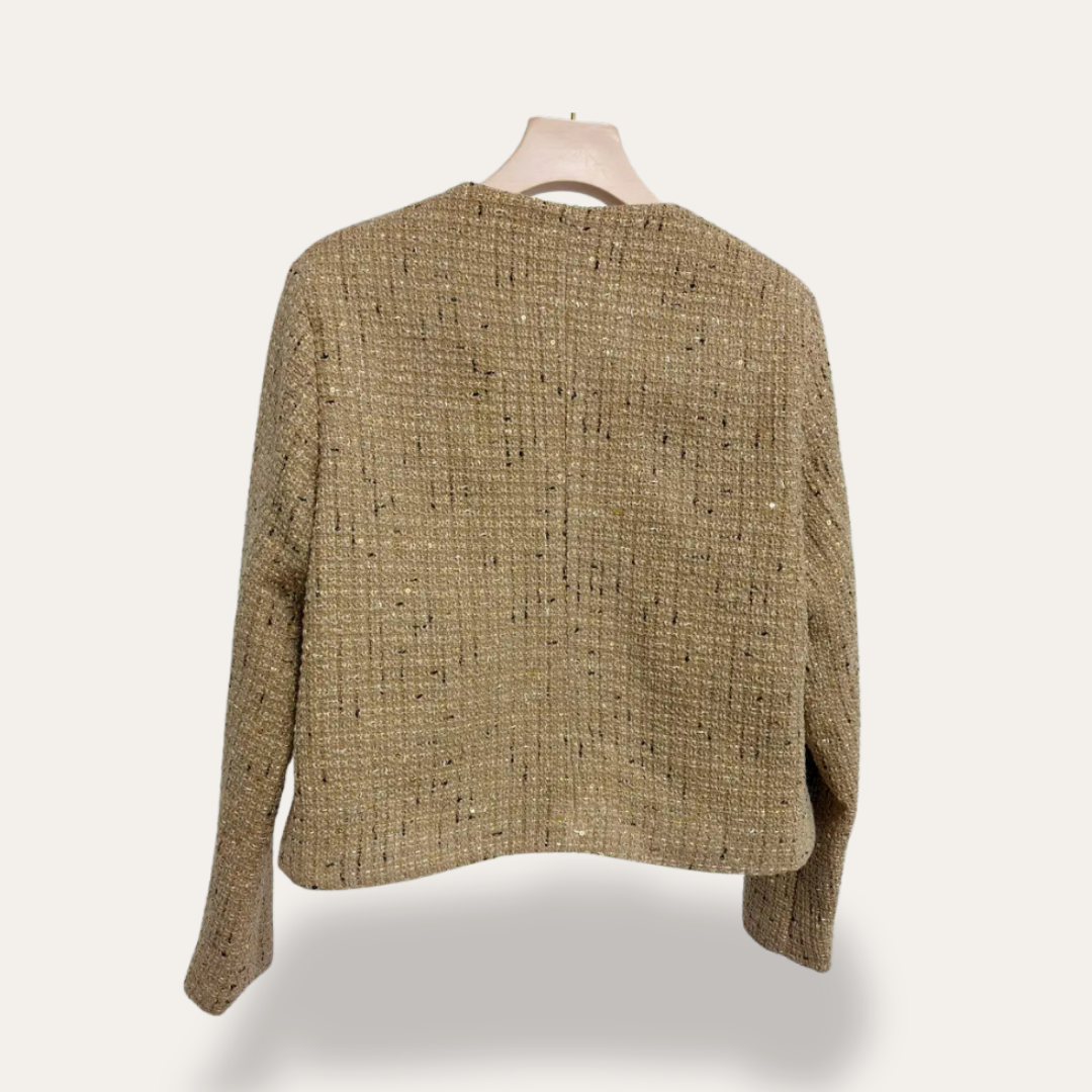 Eleganter Button-Down Tweed Blazer für Damen | Vestea