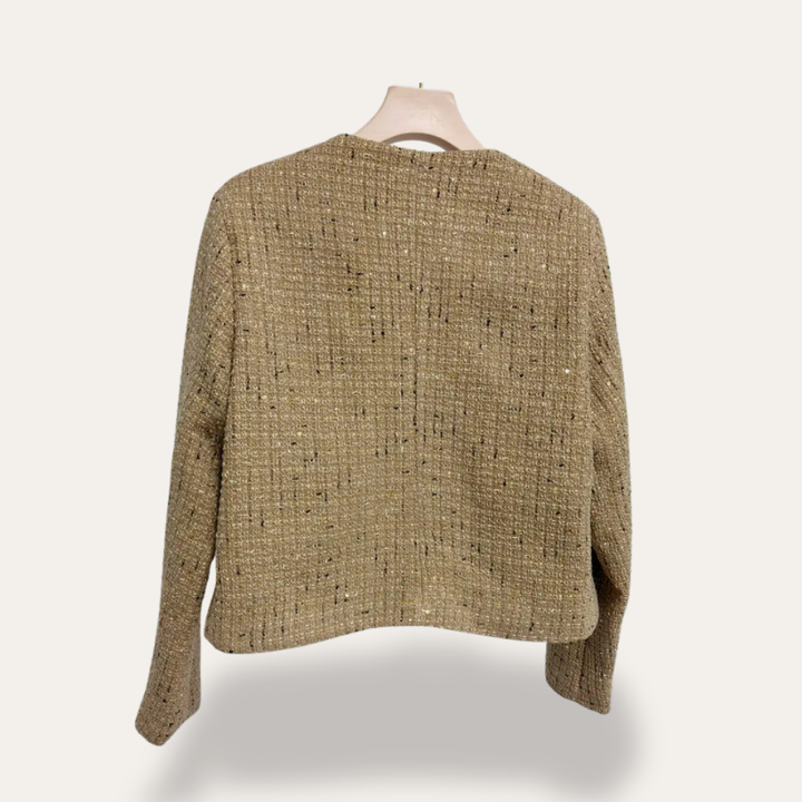 Eleganter Button-Down Tweed Blazer für Damen | Vestea