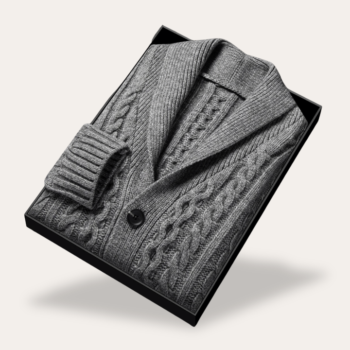Herren Strickjacke mit Schalkragen | Vestea