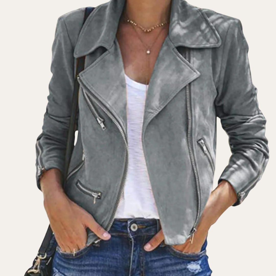 Damen Jacke Bikerstil Kurz Übergangsjacke | Vestea
